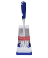 Dosco Soft Grip Designer Toilet Brush & Holder Blue/White