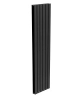PIATTO FLAT TUBE DESIGNER RADIATOR VERTICAL 1800 X 456 DOUBLE PANEL BLACK