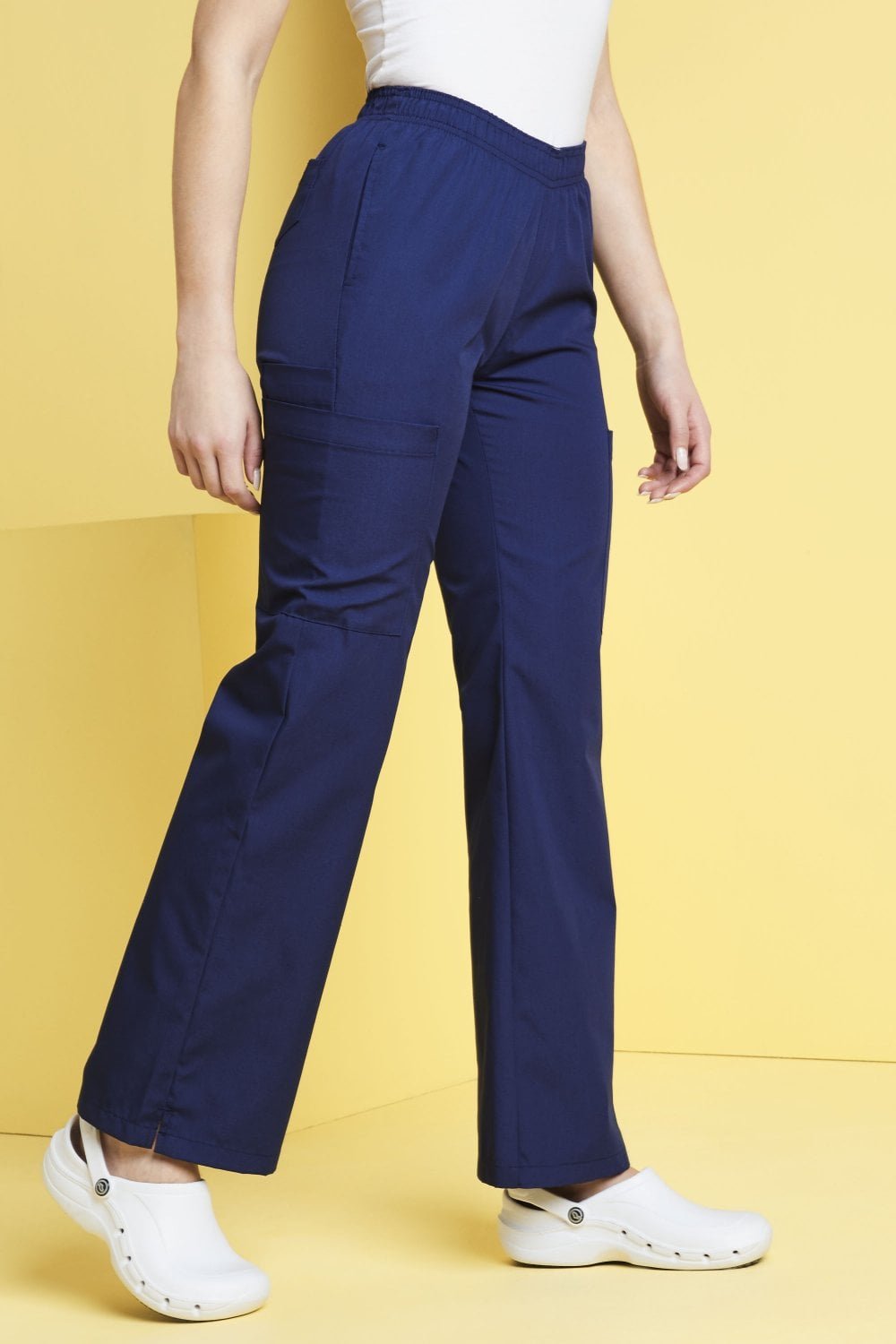 Navy Boot Cut Trousers