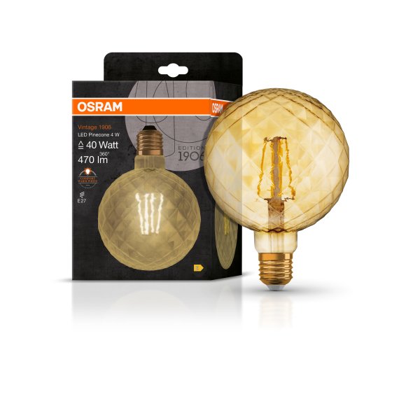 Ledvance G40 4W 470lm E27 Vintage Non-Dim 2400K LED Lamp
