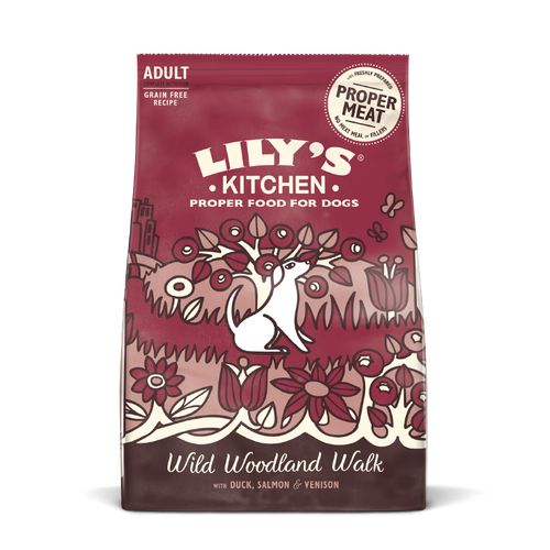 Lilys Kitchen Pet Food DOG DRY Duck Salmon & Venison X 4 X 1kg cnfoods