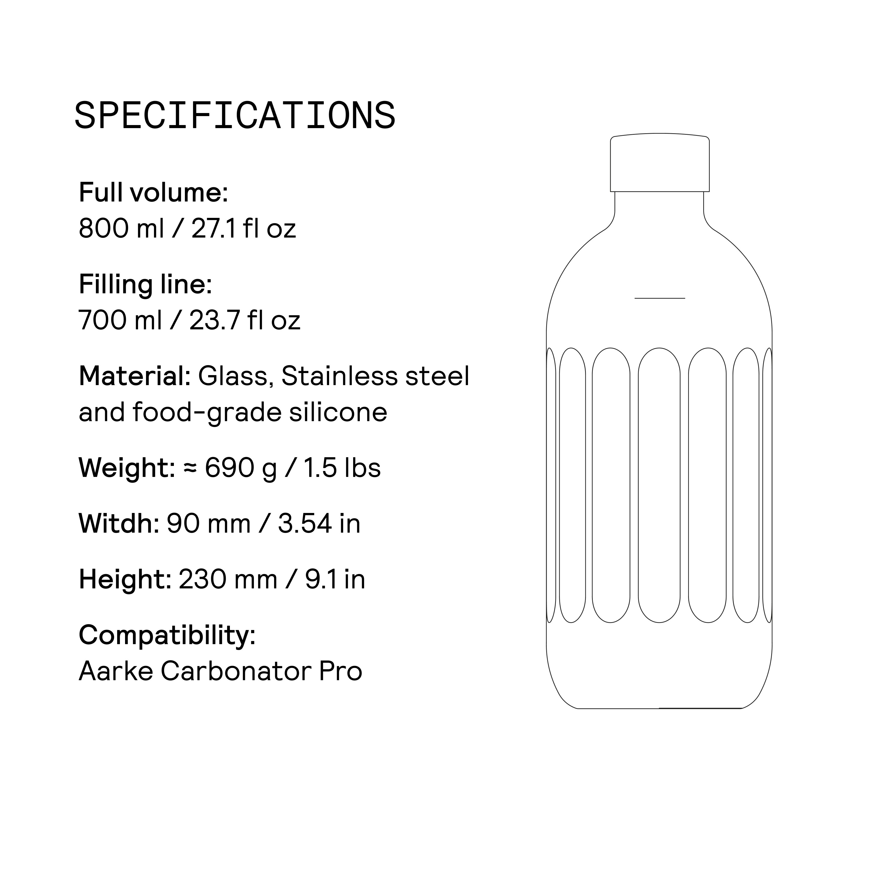 Aarke Glass Bottle - Information | IC Plus 