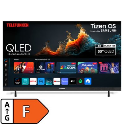 TELEFUNKEN 55" SMART TV QLED 4K TIZEN-OS FRAMELESS SOUNDBAR | N27-QLED-T55 