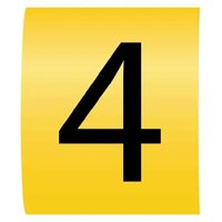 Number 4 Yellow Easi-Mark Cable Marker 3.5mm Size C