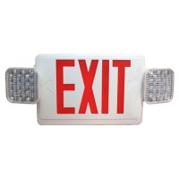 Combination LED Exit/LED Emergency Light w/Battery Back-up, Remote Capable (2 LED Heads)