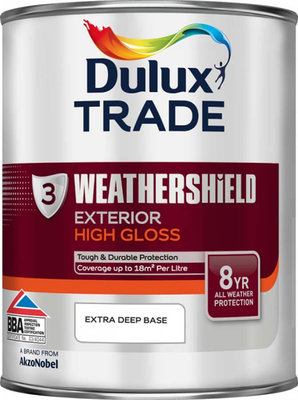 Dulux Trade Weathershield Exterior Gloss 1L Extra Deep Base Paint 5180260
