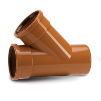 Polypipe Underground Drainage 110mm 45 Degree Equal Junction Double Socket