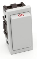 20 Amp White Double Pole Module Insert - Plain