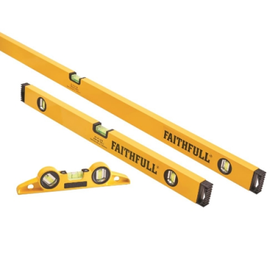Faithfull 3 Piece Level Set (240mm, 600mm & 1200mm)