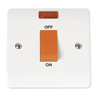 1G 45A D/P COOKER SWITCH WITH NEON