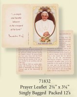 Prayer Leaflet / Pope Benedict 16th   (71832)
