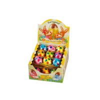 Counter display of polka design eggs (2 x 9 tray) - 18x50g