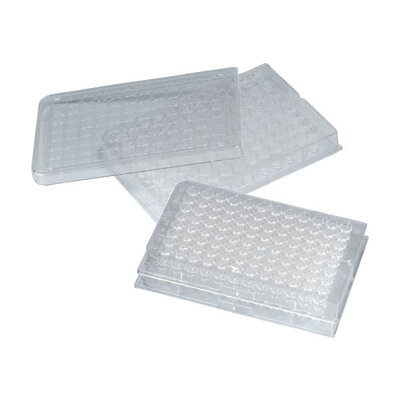 Microtitre Plates, 96 Well, 400&mu;l Well Capacity, Flat Bottom, Clear, PS