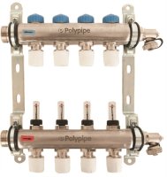 Polypipe Underfloor 15mm S Steel 12 Port Manifold