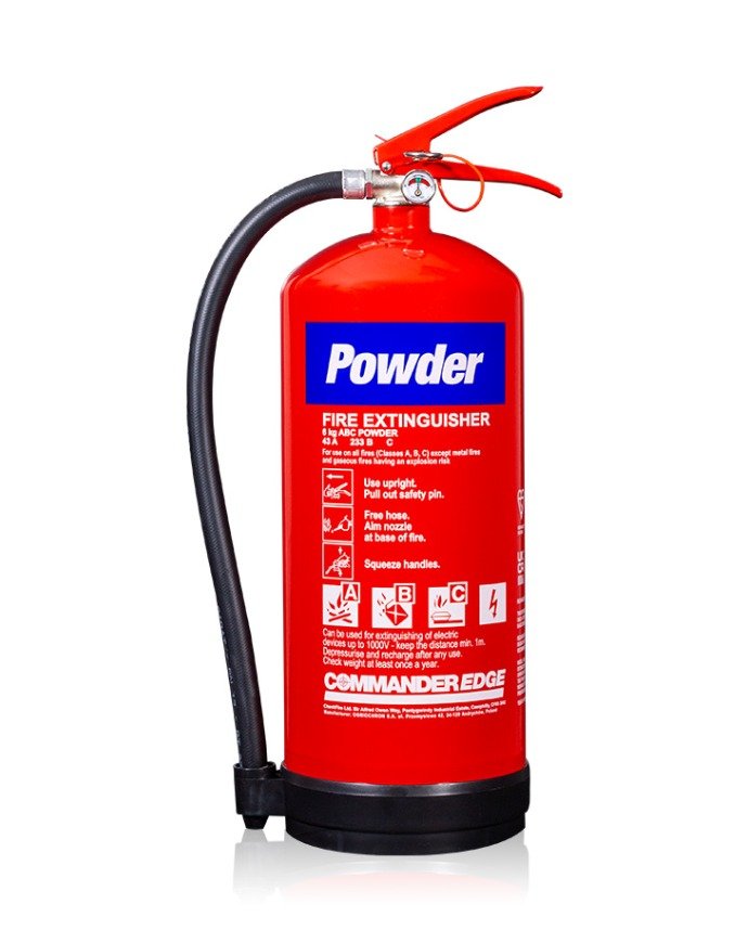 CHECKFIRE 6KG DRY POWDER FIRE EXTINGUSHER 
