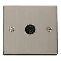 Deco Stainless Steel TV Outlet Non Isolated