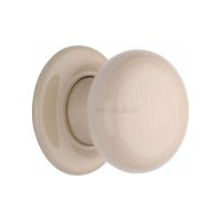 8010-PR - Cream Crackle Knob With Porcelain Base
