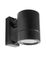 TRALEE 35W GU10 down wall light, IP44, Black, single