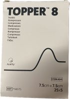 Topper 8 Sterile Swabs  - 125pk 7.5 x 7.5cm