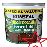 RONSEAL ONE COAT FENCELIFE RED CEDAR 12LTR