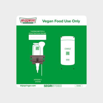 Krispy Kreme Instrument station for ATFE510, STE108 thermometer & CW02 wipes - Green