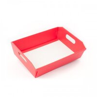 BOX TRAY 220X160X50MM  RED