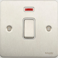 Double Pole Switch Ultimate 20 AMP with Neon Stainless Steel