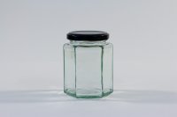 283ml/12oz Hexagonal Glass Jar