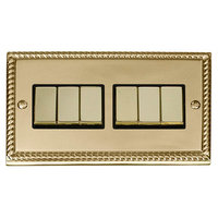 Georgian Brass CLICKGCBR416BK 2W Switch