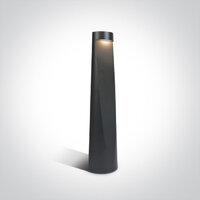 One Light 400mm 7w Anthracite LED Bollard Warm White IP65