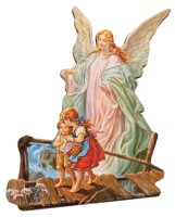 Wood Fridge Magnet/Guardian Angel   (33683)
