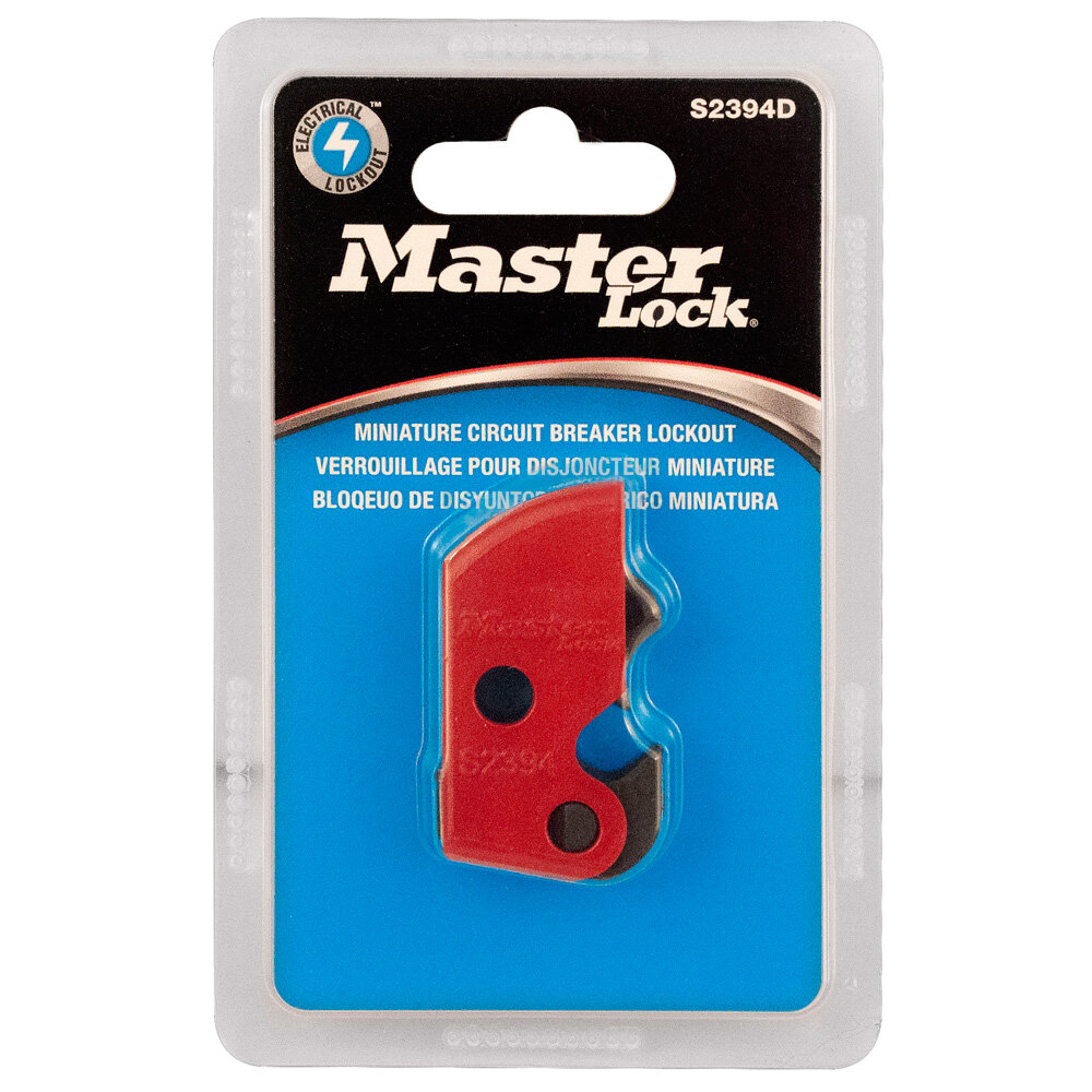 Master Lock Miniature circuit breaker lockout in carded packaging, tool free universal fit