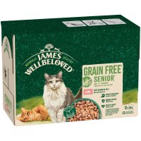 James Wellbeloved Senior Cat Pouch Grain Free Salmon Jelly 85g x 12