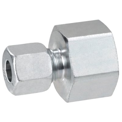 Koppeling R 6 x G1/8 F staal klemkoppeling