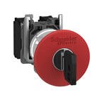 Schneider Pushbutton Emergency Stop Key Release 1 N/C XB4BS9442