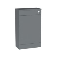 Tucker French Dorking 500mm Square Edge Back To Wall WC Unit Matt Dust Grey