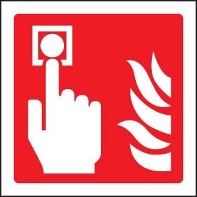 Fire alarm call point symbol    Size: U (100x100mm)