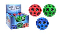 Bouncing moon 7 cm, 3 assorted - CDU of 18