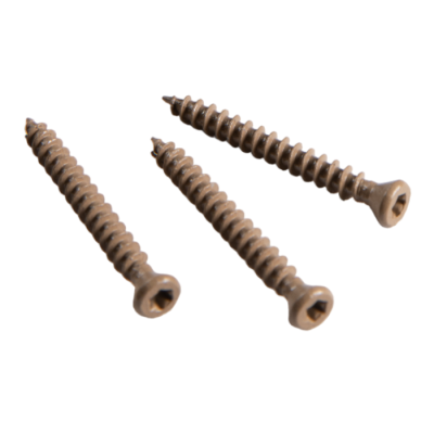 Composite Cladding Screws Teak (100pcs) Torx M4x35mm SST304 Stainless Steel