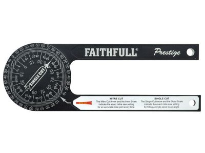 Faithful Prestige Mitre Saw Protractor Black Aluminium