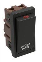 Lincoln 20 Amp Black Double Pole Module Insert - Microwave