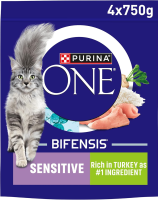 Purina One Cat Adult Sensitive Turkey Dry Food 2.8kg 