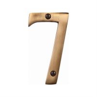 C1560-7-AT - Heritage Brass Numeral 7 Face Fix 76mm (3") Antique Brass Finish