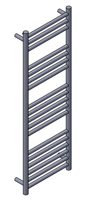 Tucker French Weybridge Straight 1200x400mm Electric Only Towel Rail Polished Stainless Steel