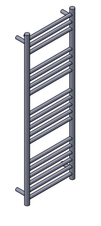 Instinct Kiso Straight 1200x400mm Electric Only Towel Rail Polished Stainless Steel KI-S1240S-E