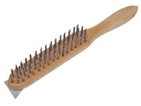 BRUSH/SCRAPER (OVEN) BRASS BRISTLES, 10&Prime; SCRAPER