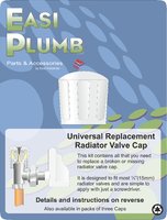 Easi Plumb Single Universal Replacement Radiator Valve Cap