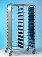 Tray Clearing Trolley Stainless Steel 2 x 12 No Panels