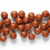 light milk brown shiny sphere balls of chocolate