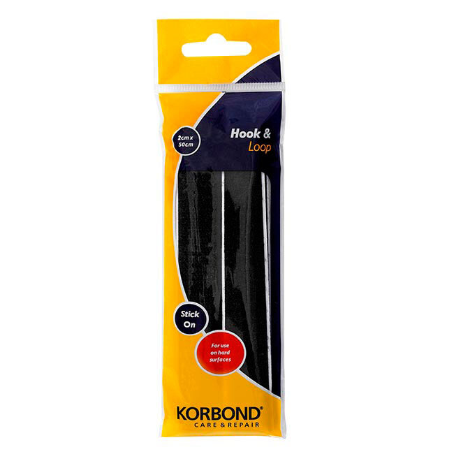 Korbond Hook & Loop Stick & Stick Black 50cm Wilsons Import